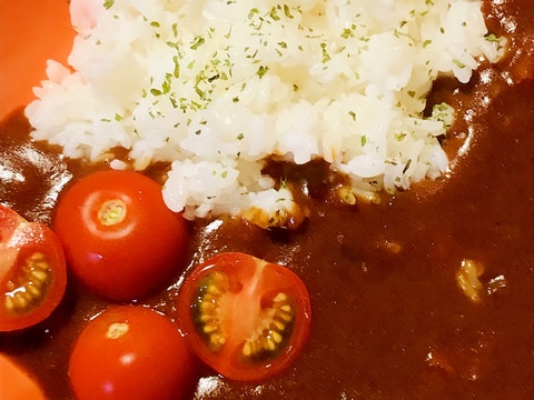 レトルト＋●トマト缶プラスでトマトソースカレー